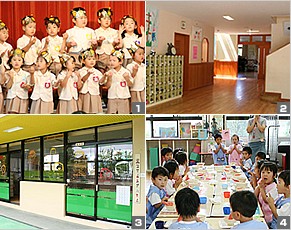 お誕生日会　園舎内　職員室　給食風景